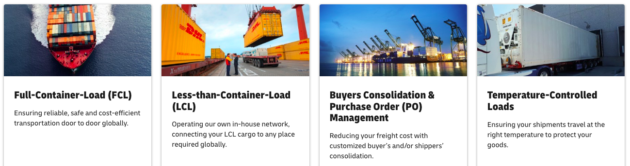 ocean freight services