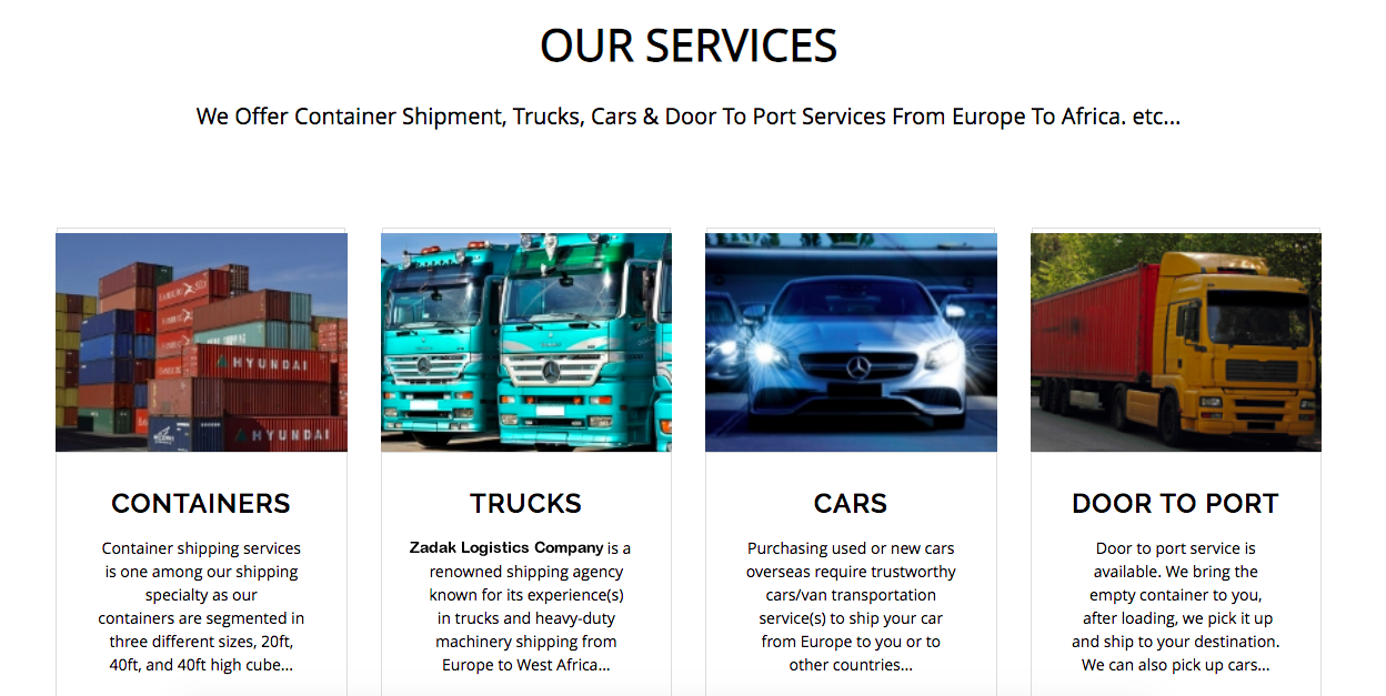 zadak logistics -services